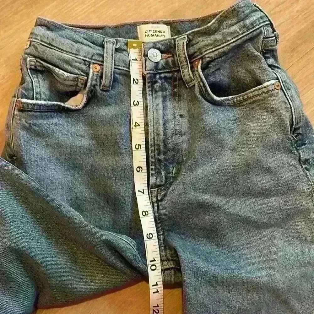 Citizens of Humanity Daphne Cropped High-Rise Stovepipe Jeans sz 23 - Picture 6 of 12